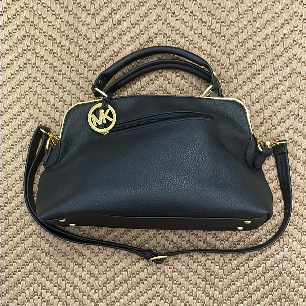 Michael Kors - Bowling Bag Black and Gold Satchel